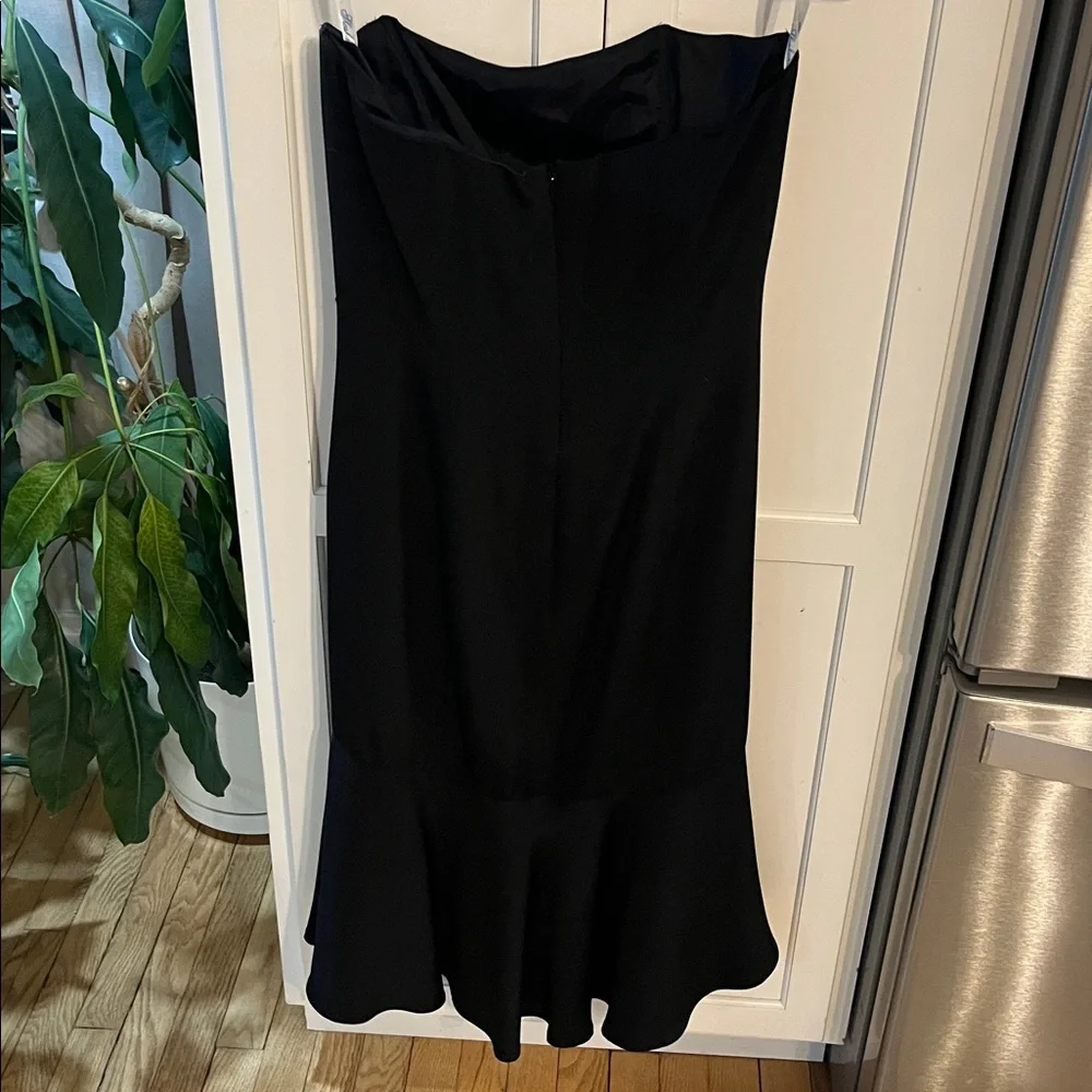 Shoshanna vintage black strapless trumpet cocktail midi dress - Picture 5 of 5
